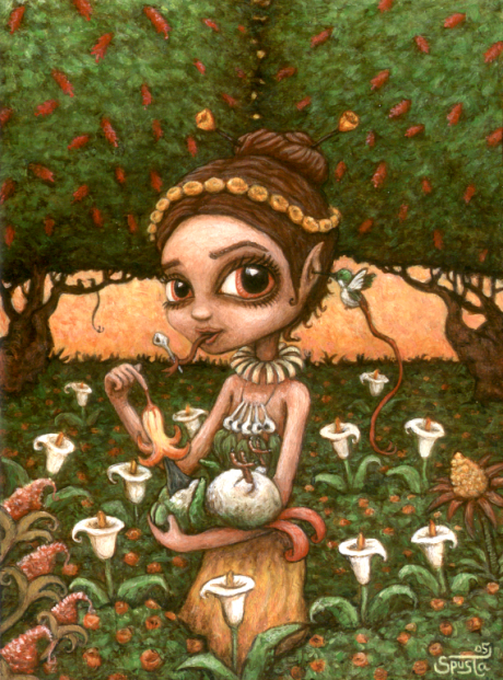 Nectar Goddess acrylic on panel