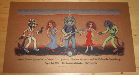 Jerry Garcia Symphonic Celebration Red Rocks poster - Artist Edition