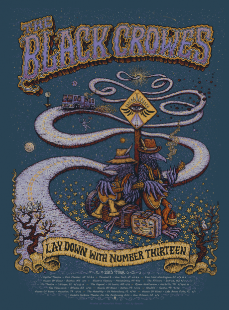 The Black Crowes - Lay Down with Number 13 US Tour Poster